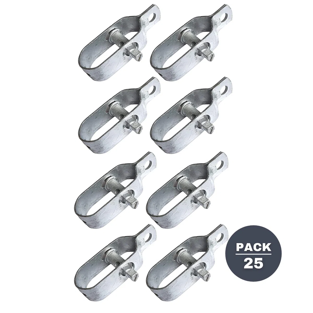 DOJA Industrial | Tensor de Alambre de Acero Galvanizado | PACK 25 | Tensores para malla de alambre, tela metalica, vallas, cable tensor, alambre galvanizado, emparrados, jardin entre otros usos.
