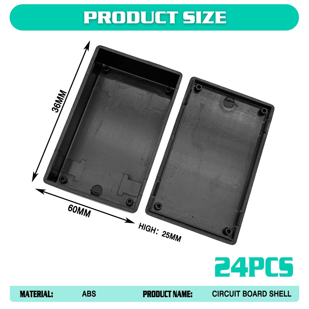 Caja de derivación para proyectos electrónicos y instrumentos (24 unidades, carcasa de plástico, caja impermeable)