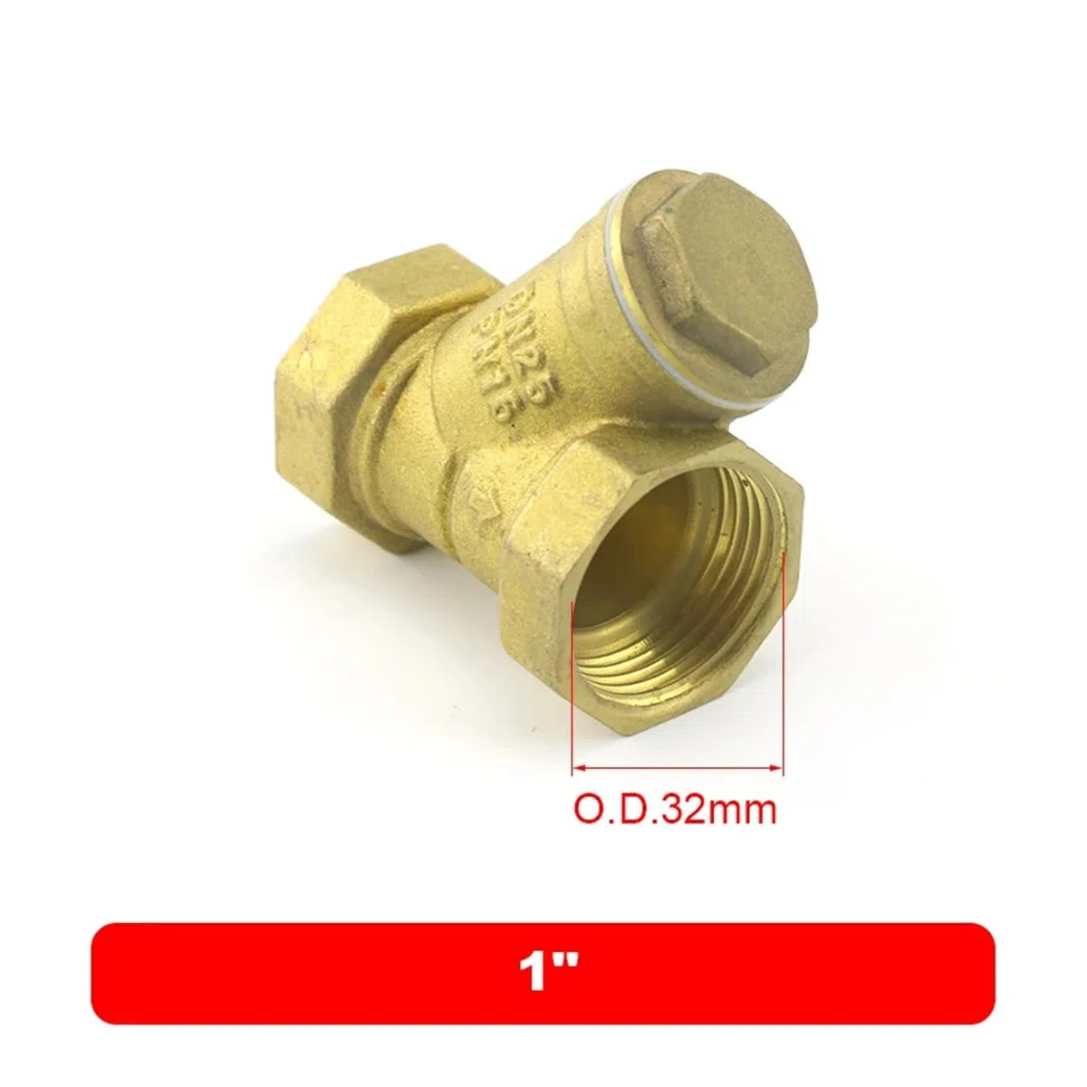 Filtro de latón tipo Y, válvula filtro, rosca hembra BSP, DN15/DN20/DN25/DN32, for agua, 1/2", 3/4", 1" y 1-1/4"(1-1/4")