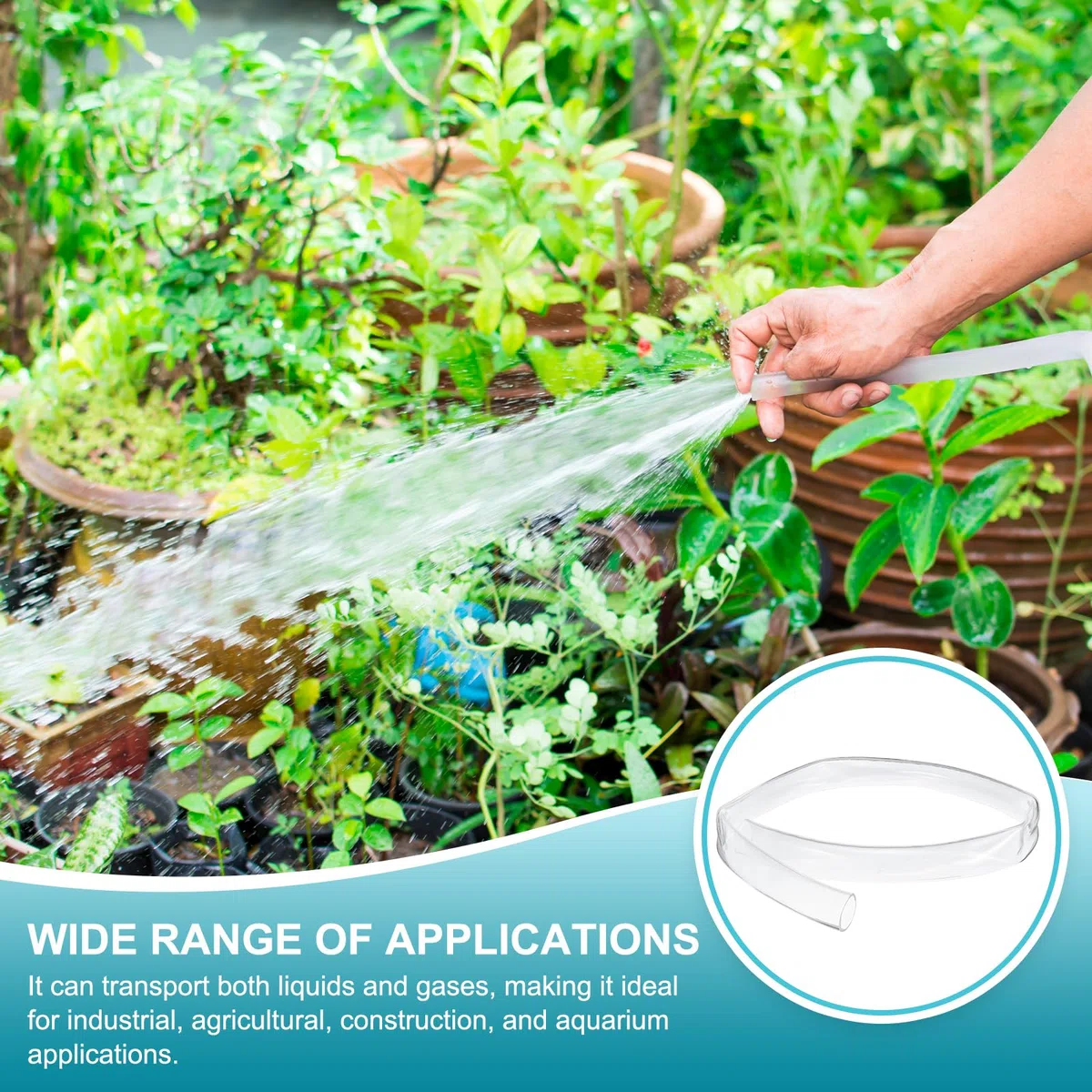 QUARKZMAN Manguera Transparente PVC 38mm ID x 44mm OD Tubo transparente flexible, 1.2Metros tubo pvc plástico de transferencia de agua aceite aire para Tanque y Acuario
