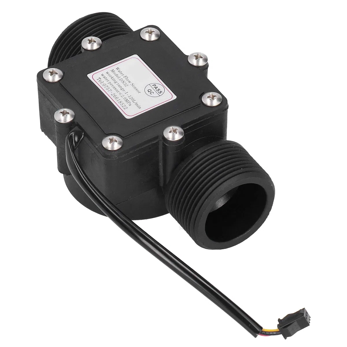 Medidor de Flujo Industrial Contador de Caudalímetro de Agua de Tubería YF-DN32 G1.25in Sensor Hall Contador de Flujo de Tubería Industrial Resistente a Alta Temperatura y Presión