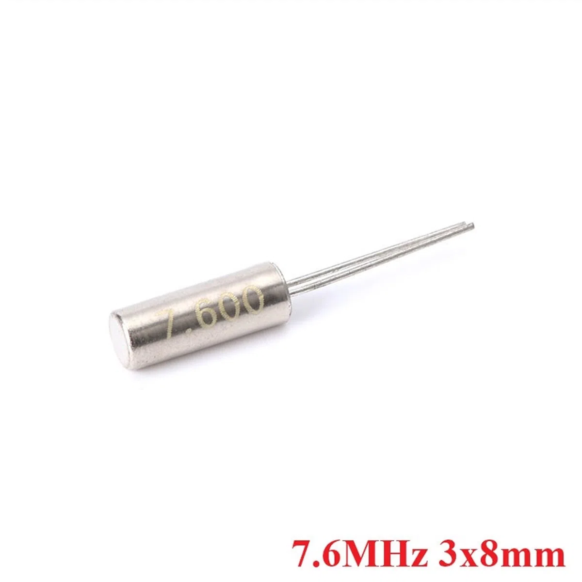10 unids/Lote 7,6 MHz 7,6 MHz 7,6 M Hz 7.600 MHz oscilador de frecuencia Cristal de Cuarzo Cristal pasivo Cilindro 3X8mm 3 * 8mm