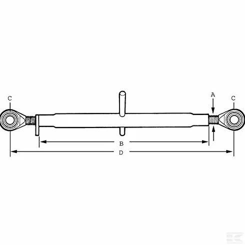 Terzo punto Cat 1 Longitud Min-Max 295-375 mm orificio 19,4 mm KRAMP