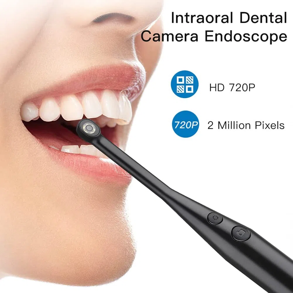 iksvmsis Cámara Intraoral Dental Cámara Oral Dental Cámara Endoscópica Endoscópica Intraoral WiFi Cámara con 8 Led USB De Endoscopio Dental Hogar Dentista Lupa Clínica Cámara