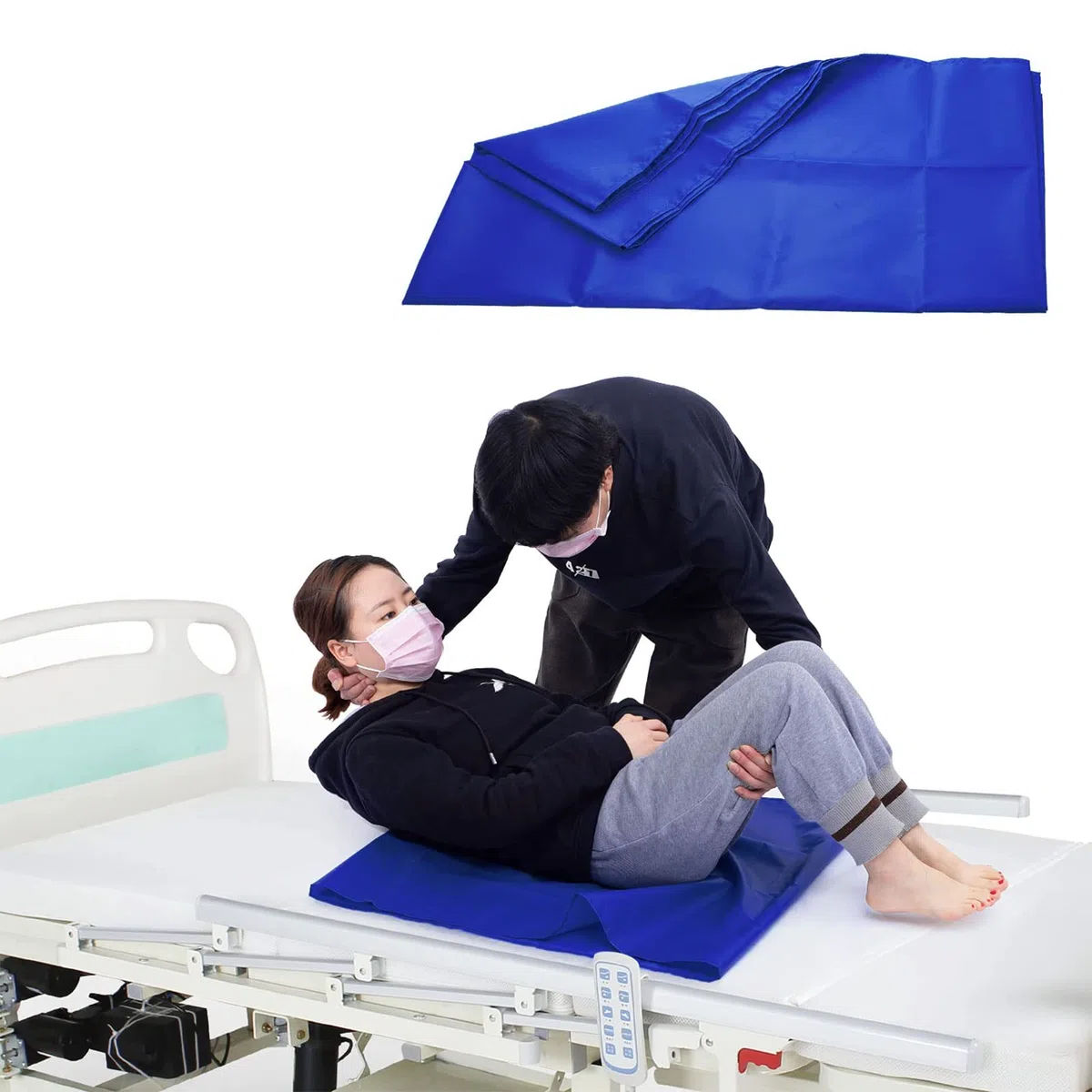 Sábanas deslizantes para pacientes en mudanza en la cama, hospitales y uso en el hogar, sábanas de hospital de transferencia para reposicionamiento para coches, sillas de ruedas. (90 cm x 68 cm)