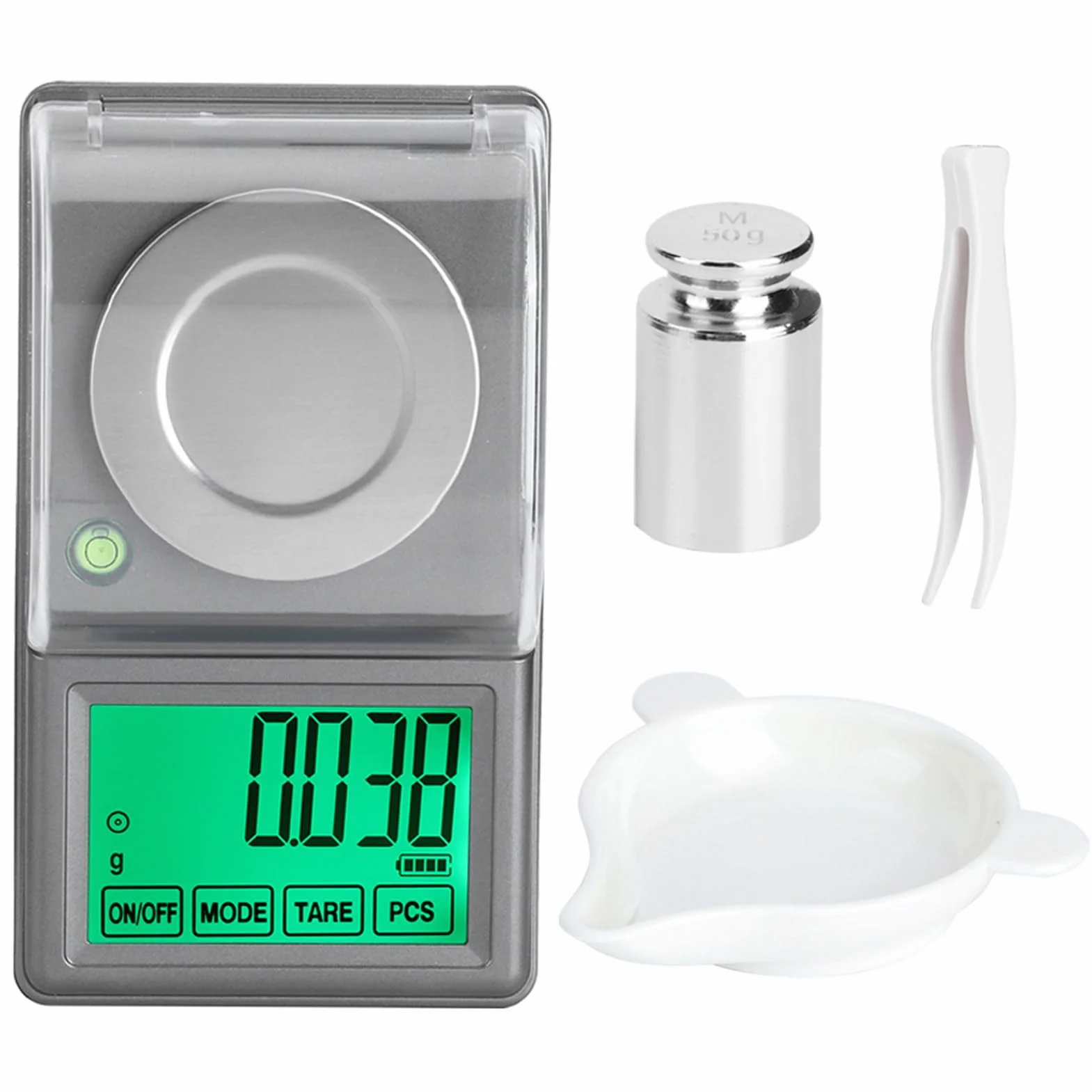 Raguso 50g / 0,001g Mini báscula de joyería Digital de Alta precisión báscula de Laboratorio de balanza electrónica portátil de miligramos