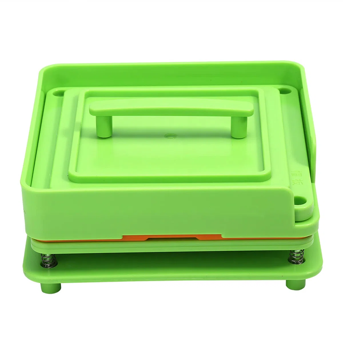 Llenadora Manual de Cápsulas, 100 Orificios, Tamaño 0, Bandeja para Cápsulas de Gelatina Vacías con Placa de Llenado de Polvo, Color Verde