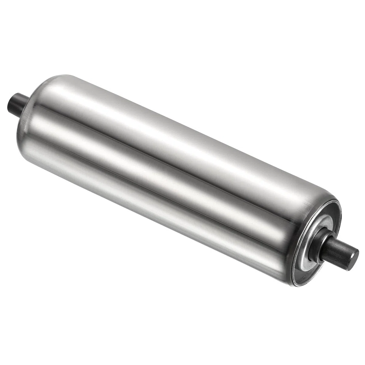 PATIKIL Transportador Rodillo 2" Diámetro 8" Longitud, Inoxidable Acero Gravedad Transmisión Reemplazo Pieza Galvanizado Extremo, Plata