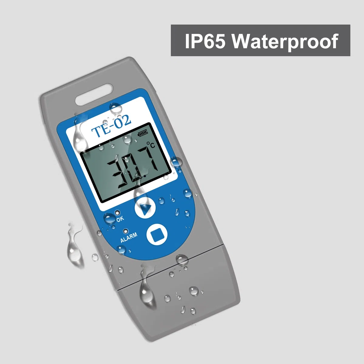 ThermElc TE-02 Registrador de Datos de Temperatura PDF, Indicadoras LED, PDF Incluye MKT, Alerta, Gráfico de Temperatura, Registrador USB para productos de transporte de cadena de frío