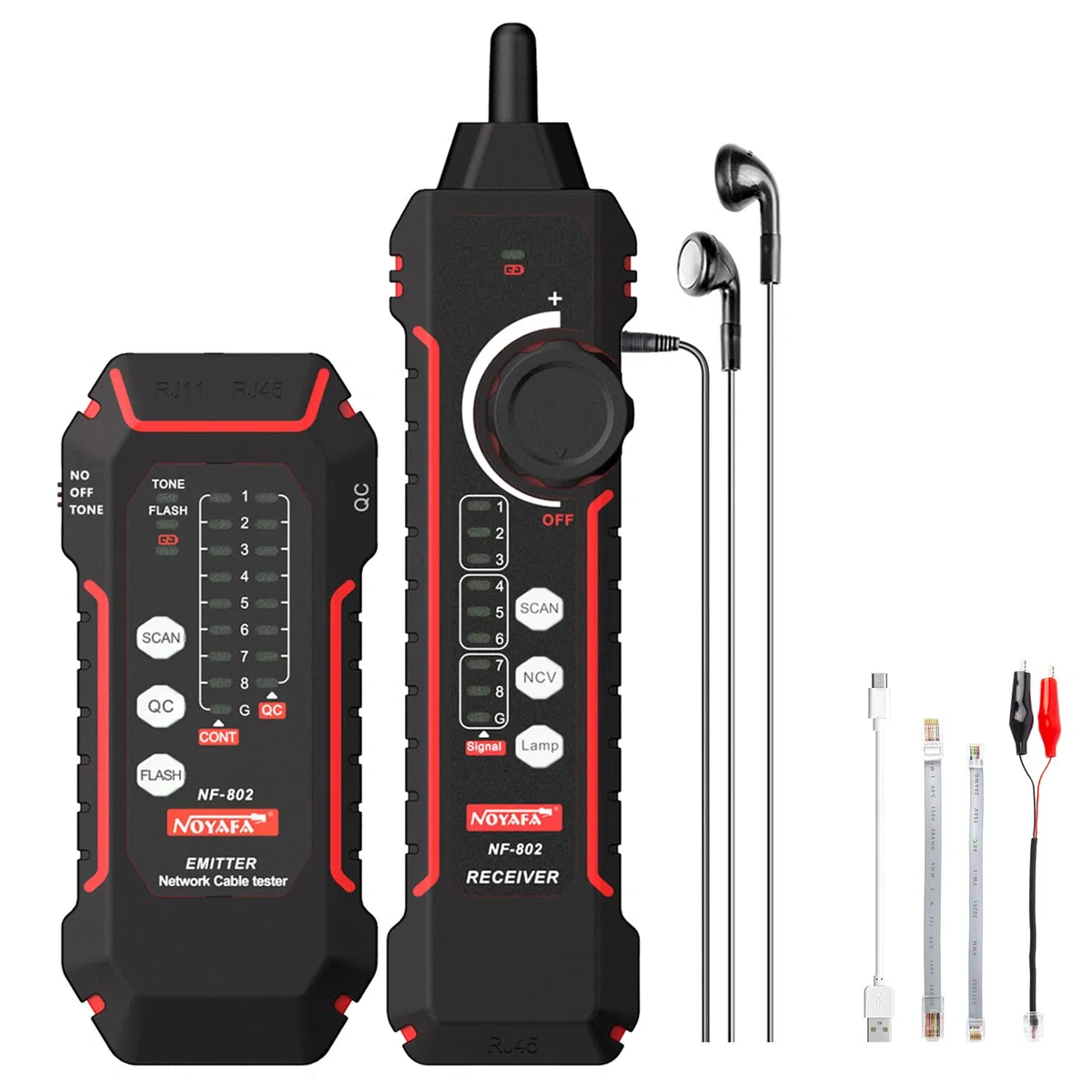 NOYAFA NF-802 Multifunctional Cable Guide Instrument, Network Cable Tester, Multifunctional Anti-Interference Cable Guide Instrument