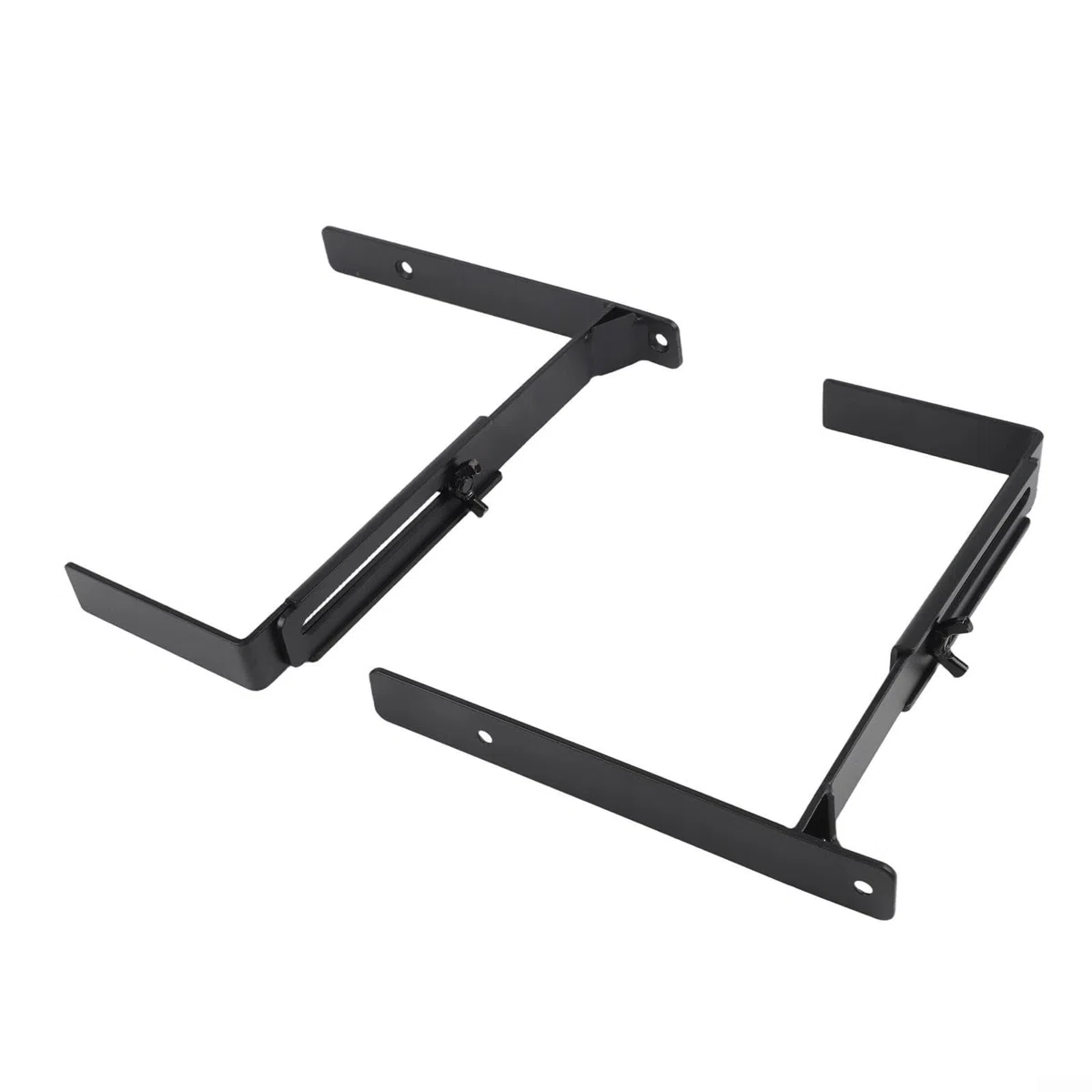 Ganchos de pared de hierro ajustables para plantas, juego de 3 soportes para macetas, solución perfecta para ventanas y jardines de barandilla (negro)