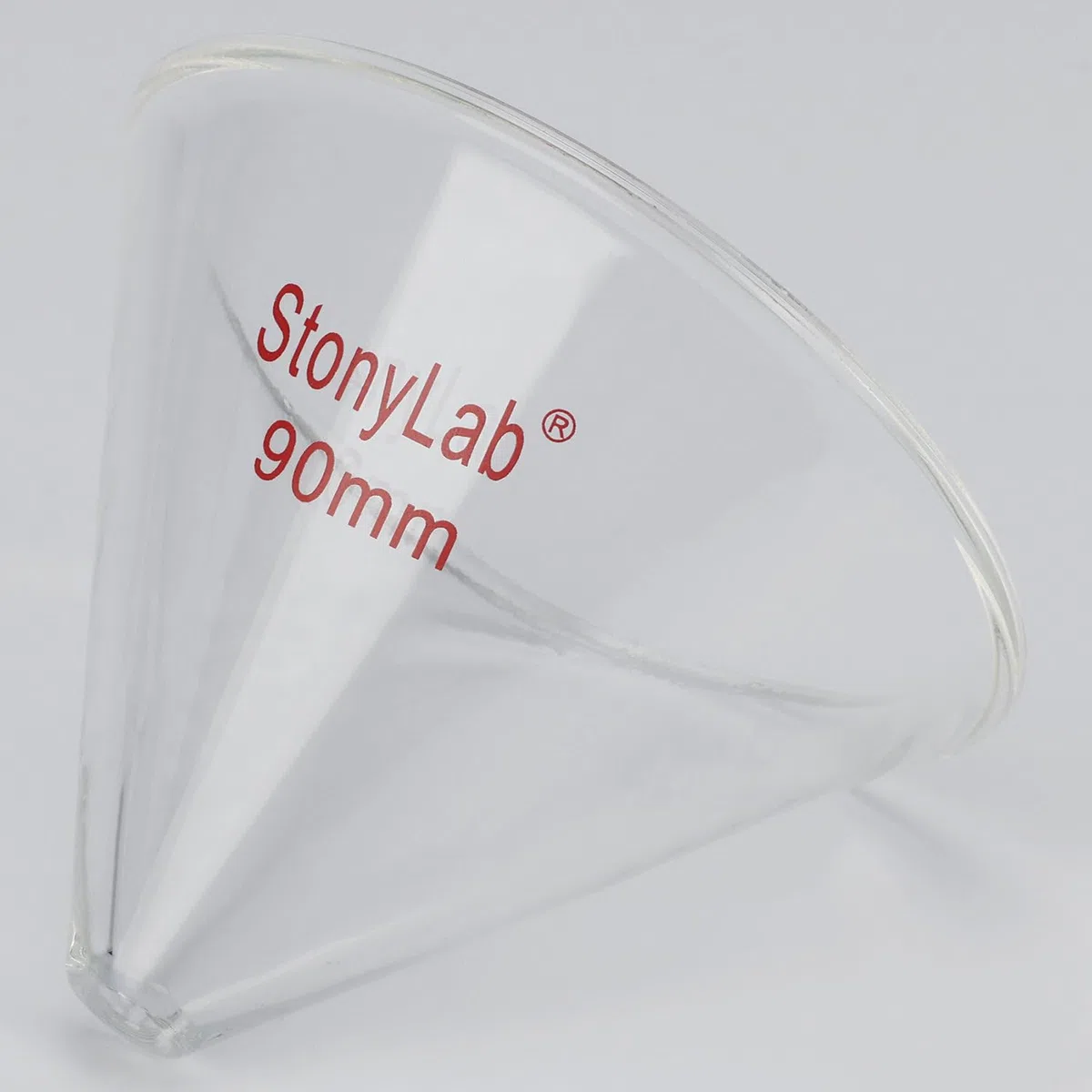 stonylab Embudo de Vidrio, Vidrio de Borosilicato Engrosado Sin Tallo Embudo con Diámetro Interior de 90 mm para Uso en Laboratorio