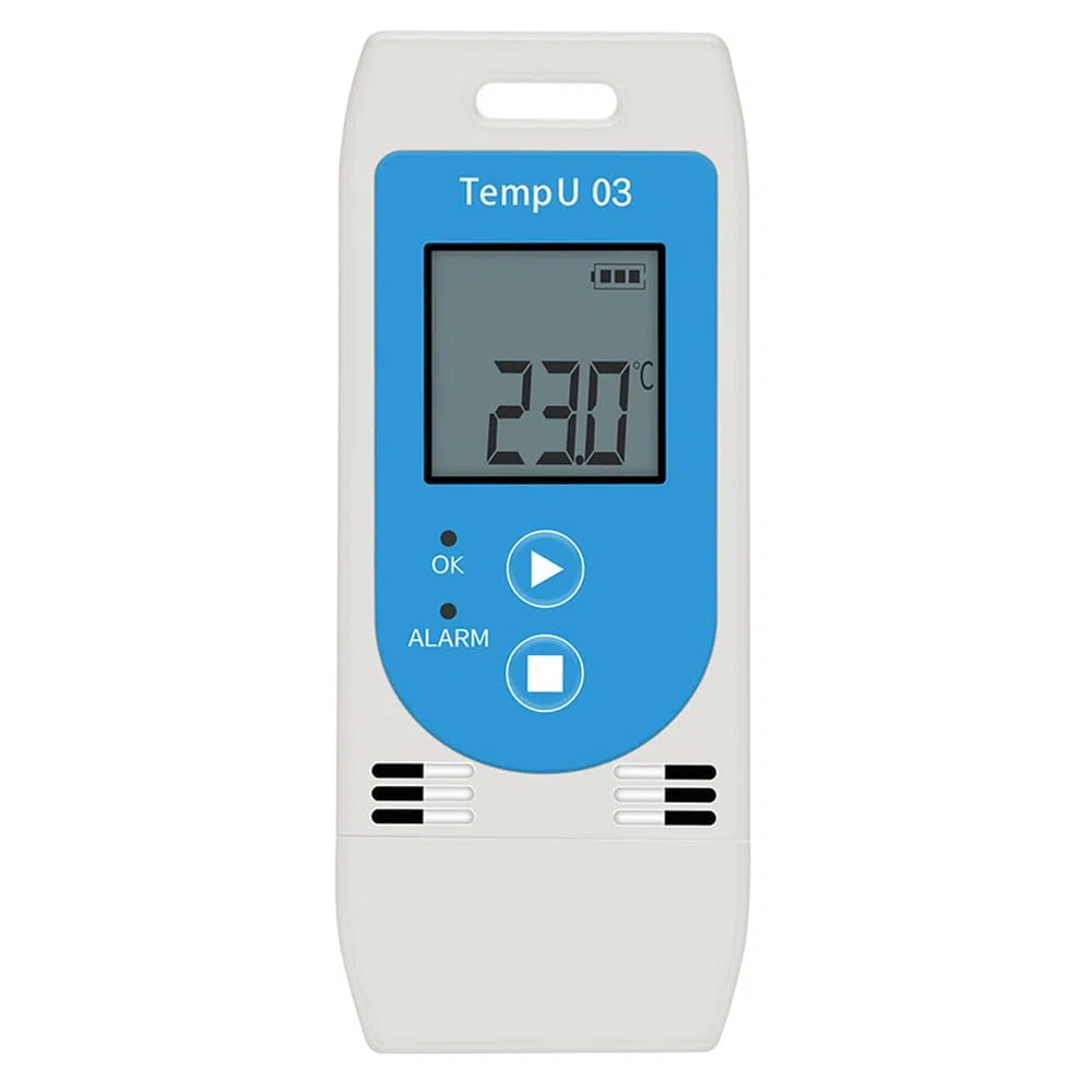 DollaTek USB con pantalla Registrador de temperatura y humedad Registrador de temperatura y humedad Registrador PDF para cadena de frío sensible a la temperatura ¿Envío