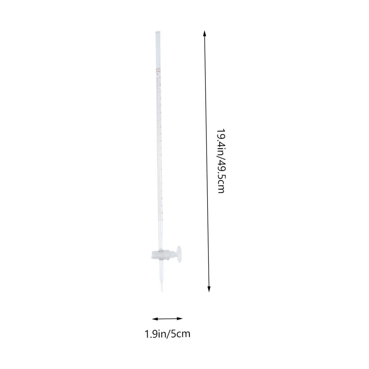 VILLCASE Bureta De Vidrio De Laboratorio Herramienta De Bureta De Ácido De Vidrio De Borosilicato De 10 Ml Tubo De Titulación Química Tubo Recto Instrumento Químico De Bureta De Ácido Para