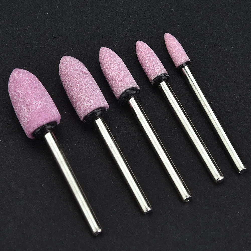 Ftvogue Abrasivo Montado Piedra de Pulido Pulido Ruedas Bits Set Accesorio Para Amoladora Herramientas Rotativas 3 Mm VáStago(Pink)