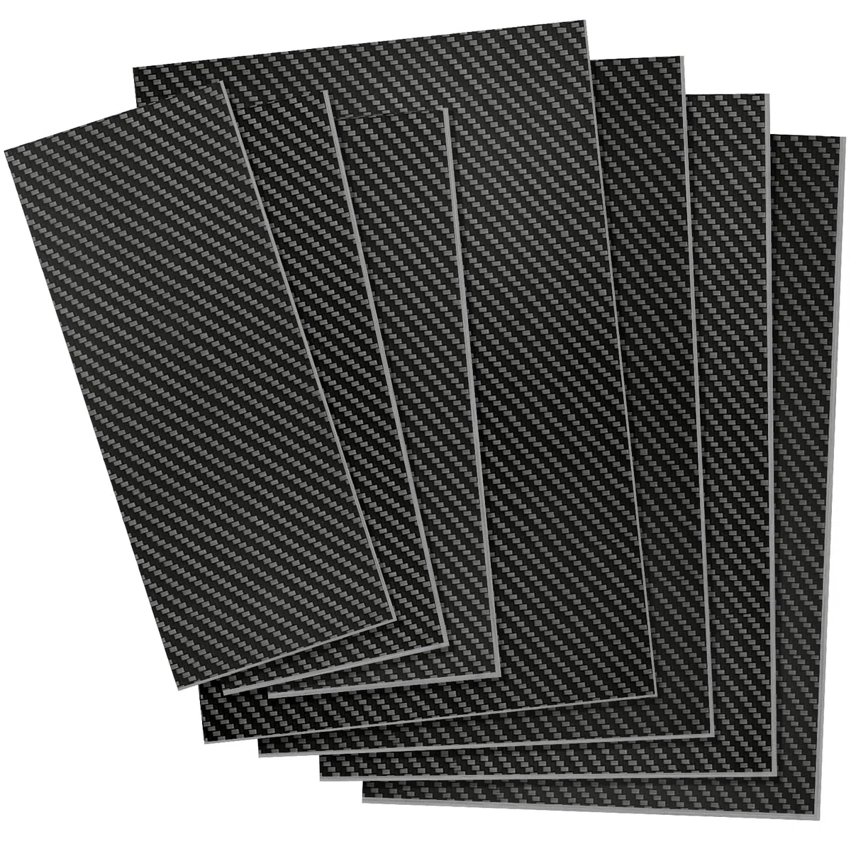 Kalolary Placa de Fibra de Carbono 3K de Alta Dureza - Epoxy Fibra de Vidrio para Artesanía (Sarga, 200 * 300 * 4mm)