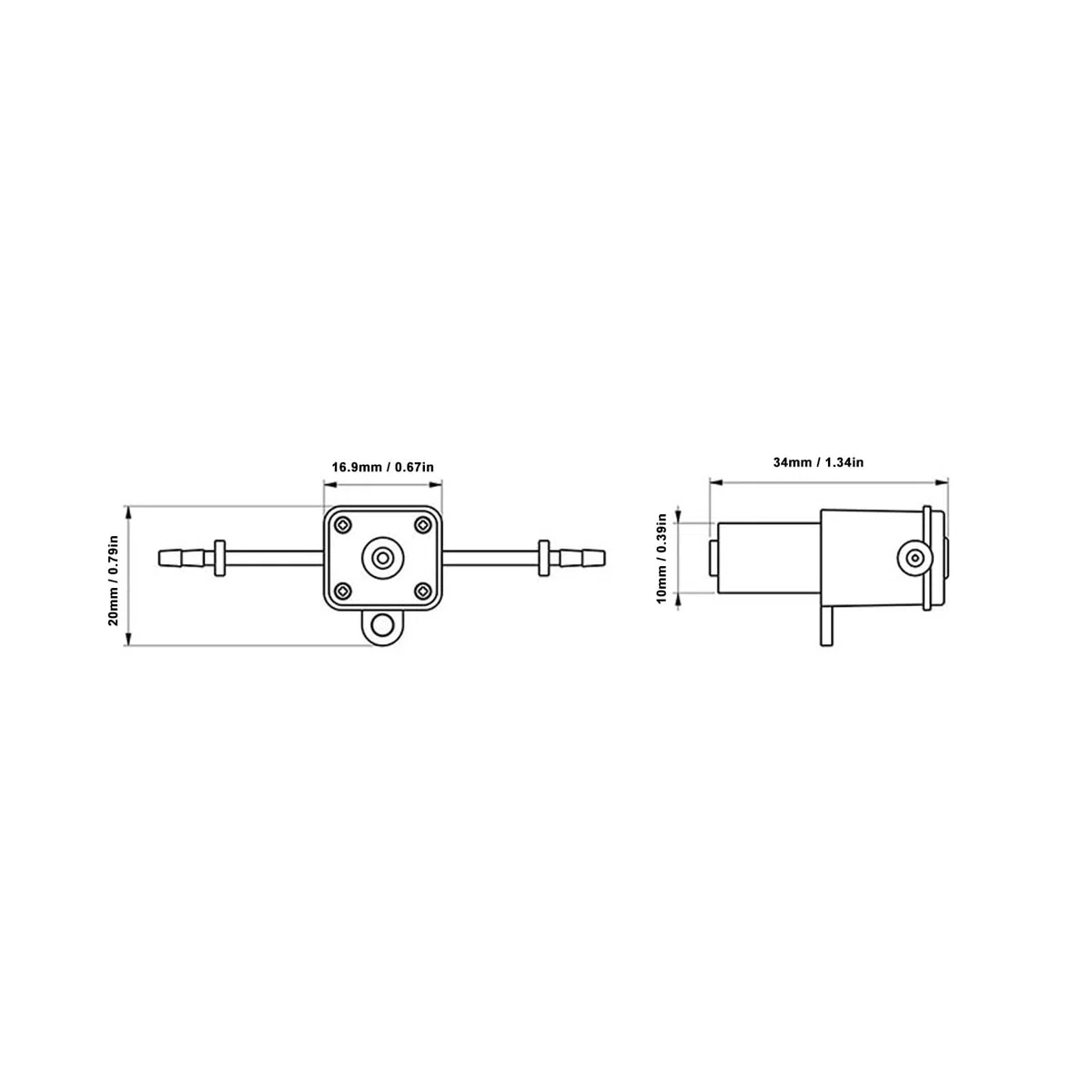 Mini Bomba Peristáltica 1 ml/min Bomba Dosificadora Microfluidica para Laboratorio Bomba Micro Peristáltica con Elevación 0,001 m G10 3V