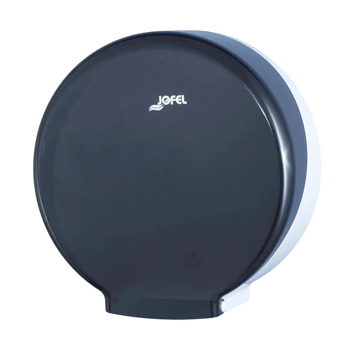Jofel - Portarrollos de Papel Higiénico Industrial Grande, Dispensador de Papel en Rollos de hasta 400m, max. 260mm de Diámetro, Mandril de 45mm, Ideal en Baños Públicos WC, Azur AE56000, ABS Fumé
