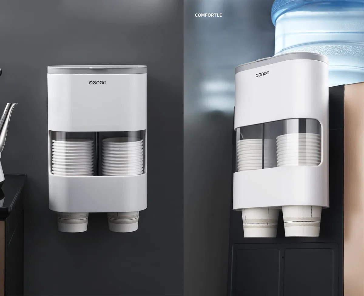 MHTECH Soporte automático para tazas, dispensador de vasos de papel, dispensador de vasos de papel desechable (ZBFPQ-HS)