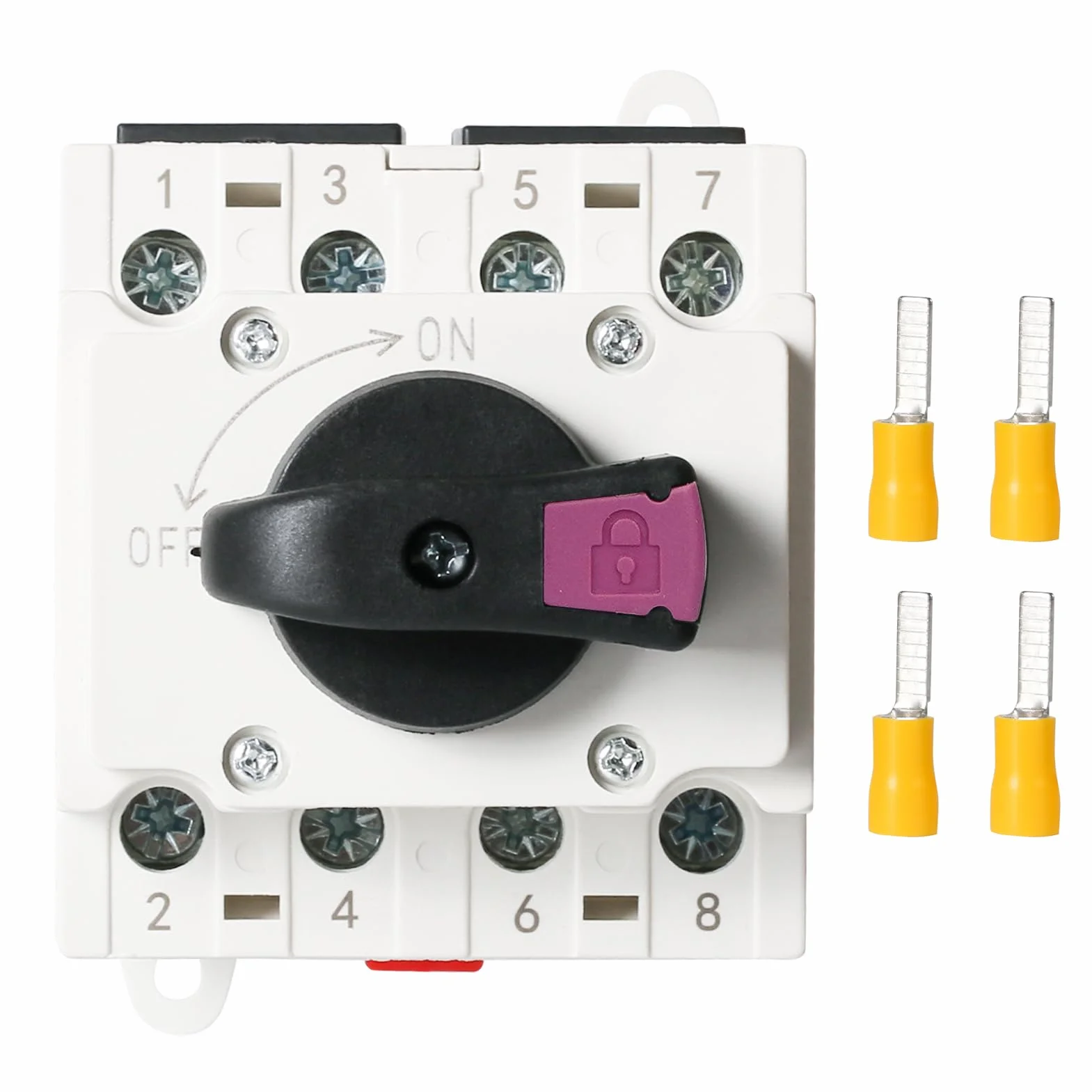 Jadeshay Interruptor de Aislamiento Solar, 32A 1000V DC Protección Fotovoltaica Montaje en Carril DIN para Sistemas Solares