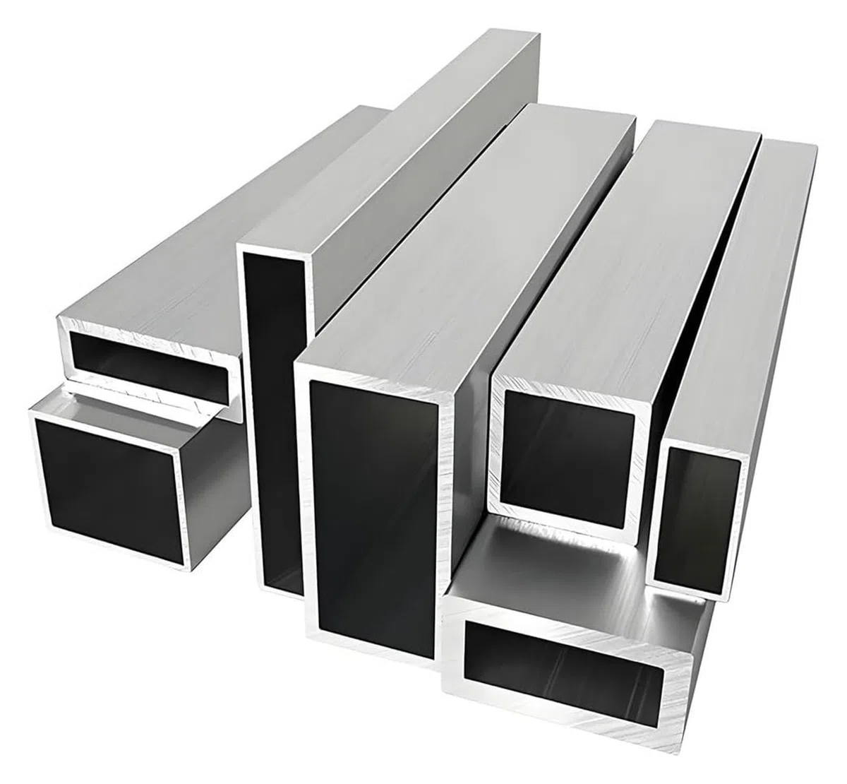 Paquete de 2 tubos cuadrados aluminio 6063 500 mm (30 x 30-70 mm), huecos sin soldadura for estructuras metálicas, soportes industriales, muebles y proyectos bricolaje(30x30x2mm)