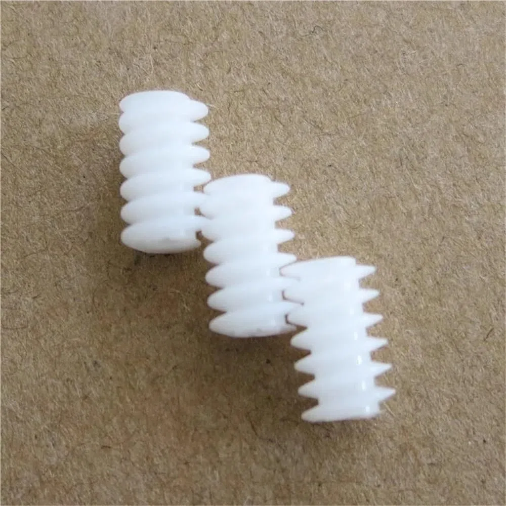 10 varillas de plástico for motor helicoidal de 4,2 mm de diámetro exteri0r, engranaje helicoidal de plástico de 0,3 módulos, adecuado for motor de 1 mm de diámetro de eje