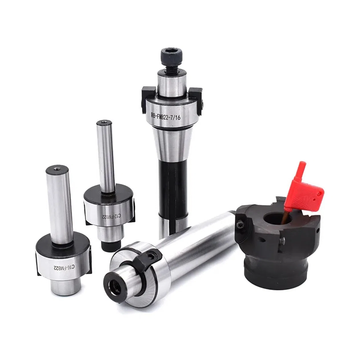 MT2 MT3 MT4 R8 FMB22 FMB27 BT30 NT30 ISO30 Mango de Herramienta Barra de tracción Arbor Shell Extremo Molino Adaptador máquina Herramienta(C12-FMB22)