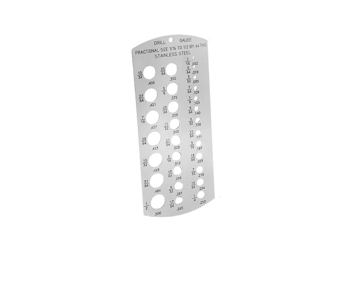 Calibre de taladro de acero inoxidable métrico (1-13 mm)