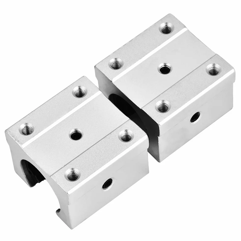 Rodamientos lineales de bolas 4 Uds SBR16UU bloque deslizante de cojinete de movimiento lineal abierto para CNC de aluminio de 16 mm