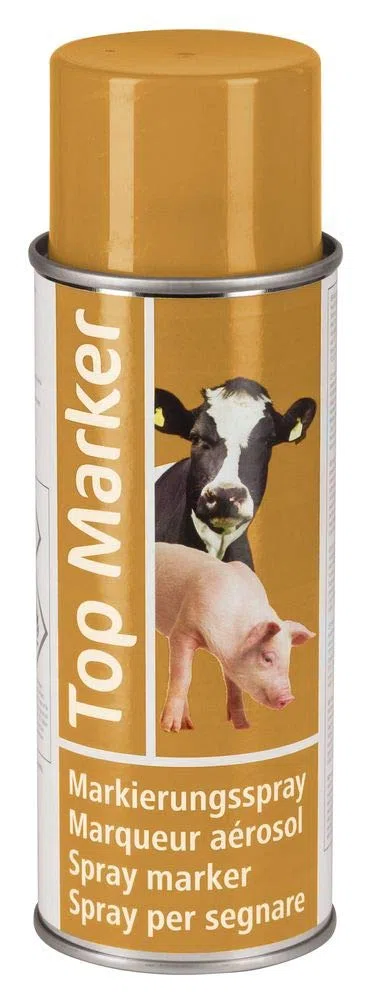 Kerbl Espray de marcado, espray para ganado, naranja, 500ml/bote, para ganado vacuno, porcino y caprino, color intenso, secado rápido, éxito de ventas