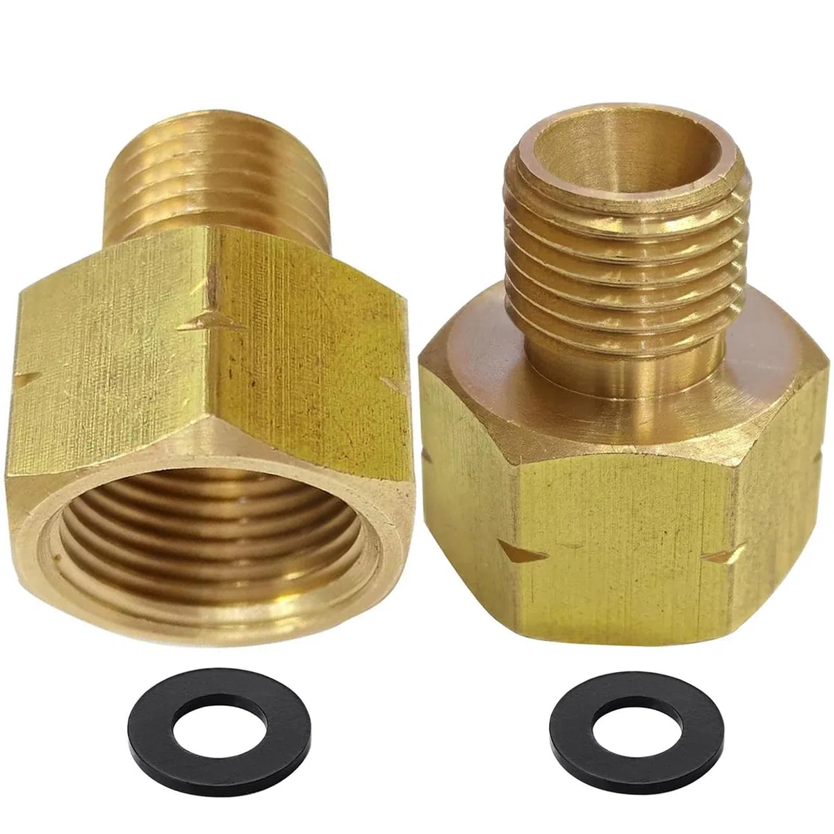 2 adaptadores Latón para estufa de gas, Adaptador de gas de latón, Conector de manguera de gas IG 3/8" x AG 1/4" lks, Adaptador de gas de latón, Adattatore per bombole di gas
