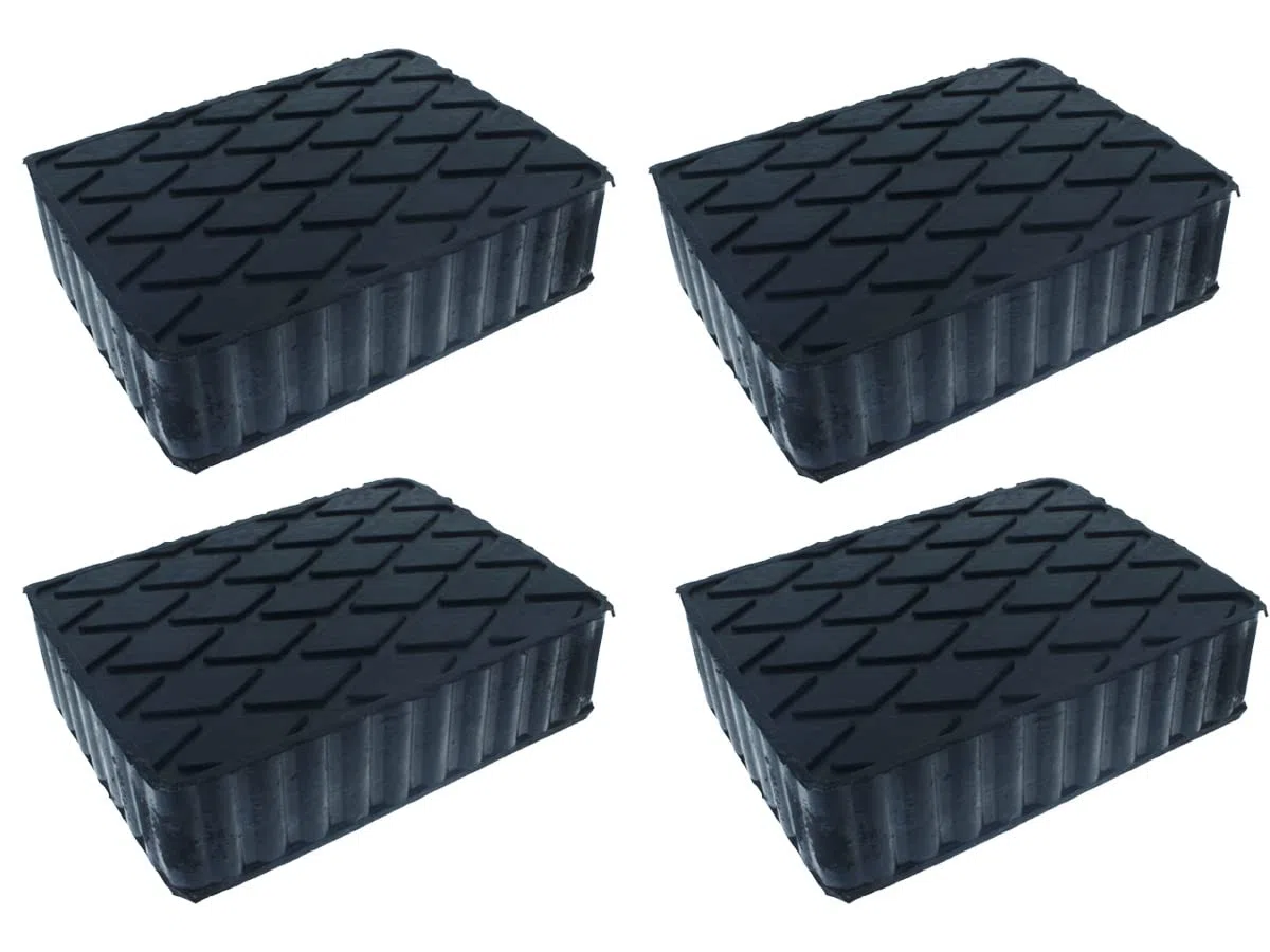 Juego de 4 Almohadillas de Puente Elevador, Almohadillas de Goma rectangulares, compatibles con Ravaglioli Corghi OMCN (160 x 120 x 40 mm)