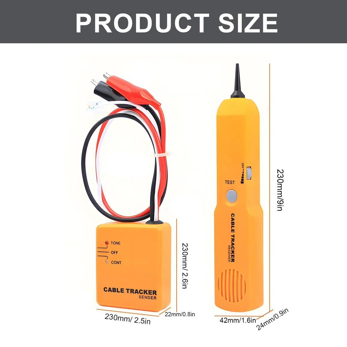 Conector RJ-11 para probador de cables de red Buscador de cables Probador de cables de red Conector RJ-11 Identifica cables de rastreo y prueba de continuidad de líneas telefónicas RJ11
