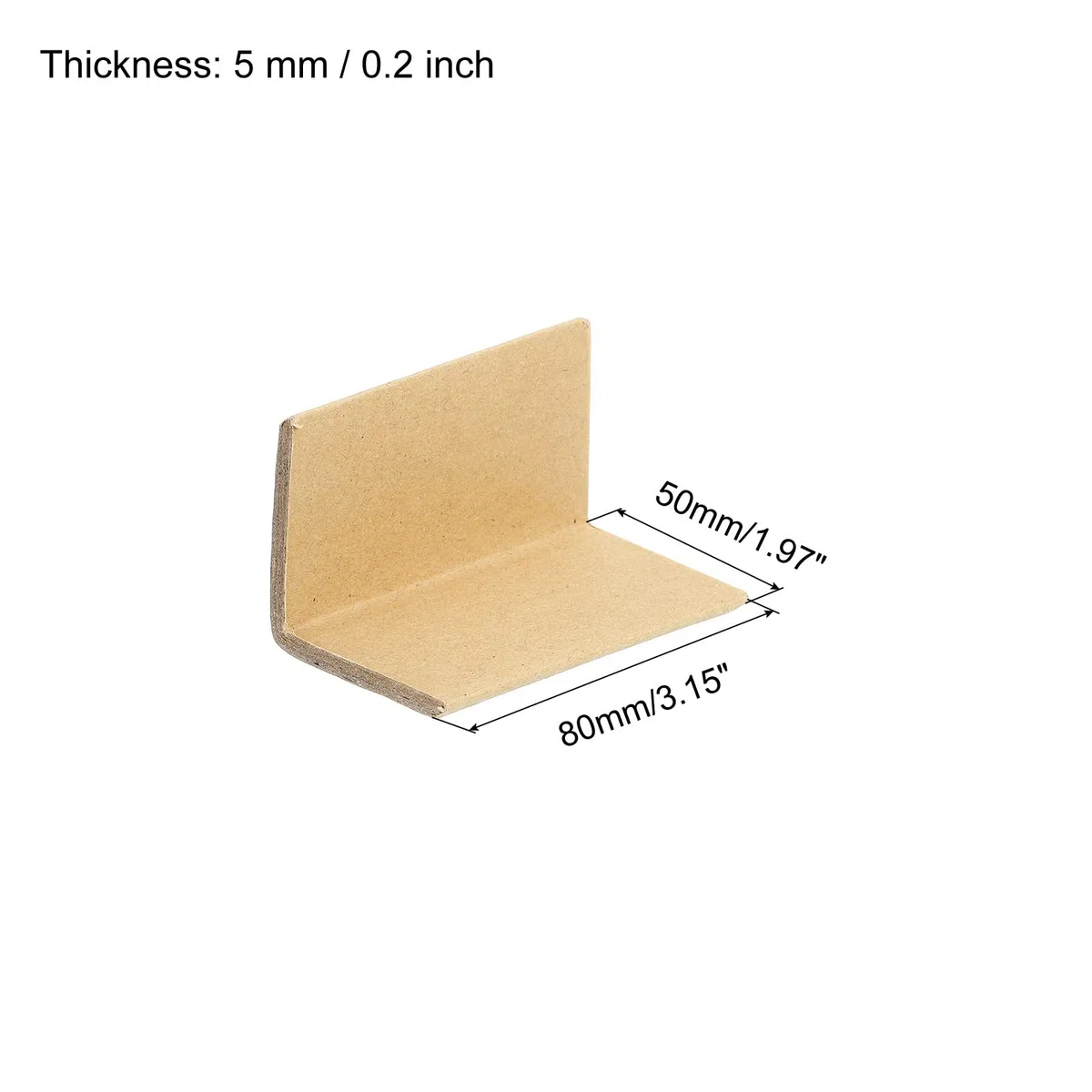 PATIKIL Ajustable Cartón Esquina Protector Paquete Marco Protectores L Forma 80x50mm Grosor 5mm para Arte, Embalaje, Envío, Paquete de 24