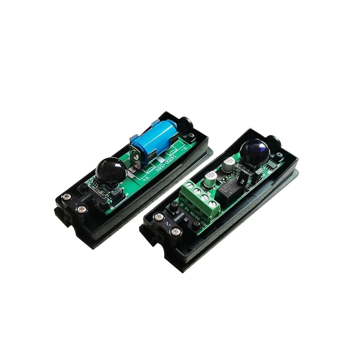 Abridor automático de puerta corredera Fotocélula con Sensor IR for exteriores compatible con batería de 3,6 V, puerta automática, Sensor de haz infrarrojo for puerta de garaje con teclado inalámbrico