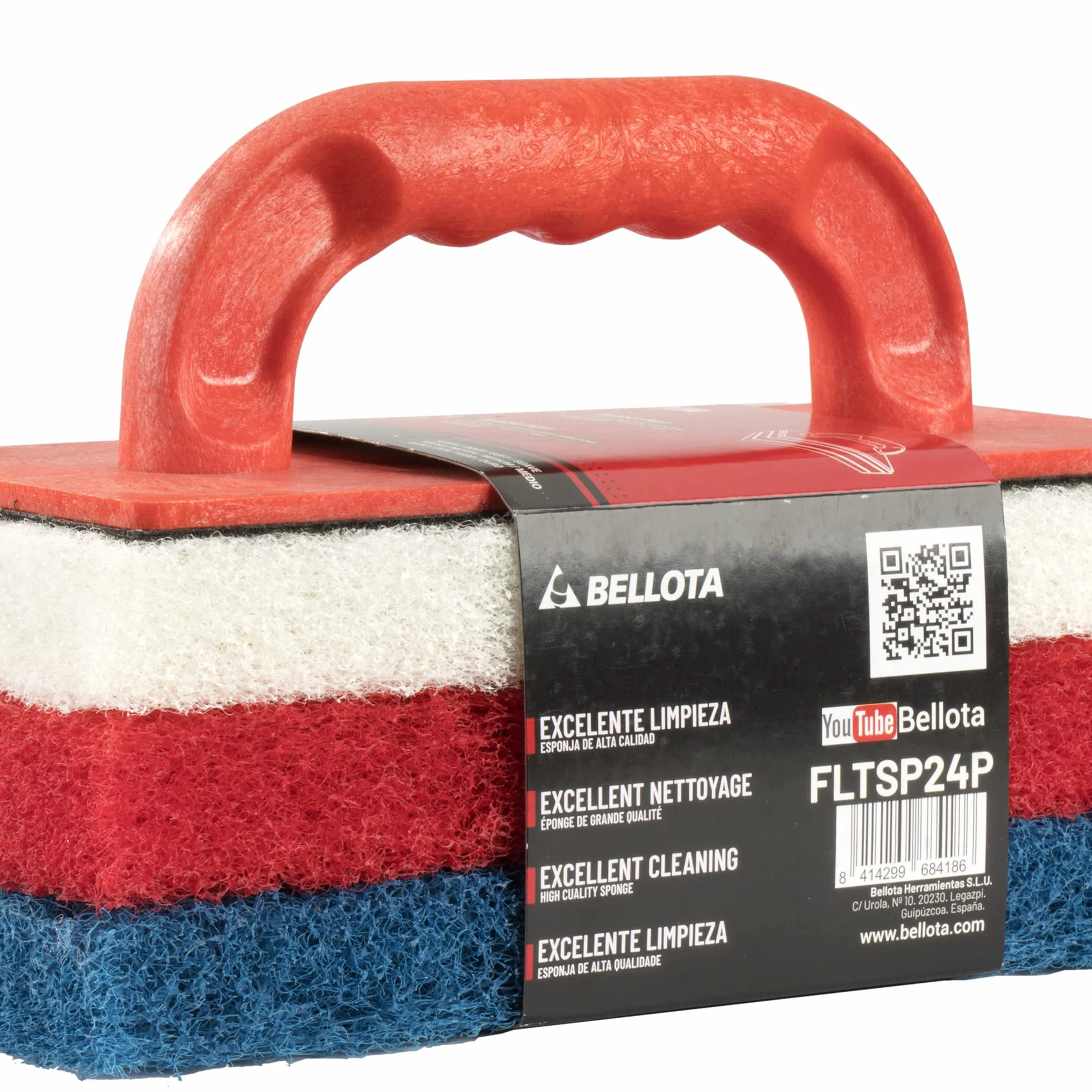 Bellota FLTSP24P - Talocha estropajo para limpieza epoxi, Rojo