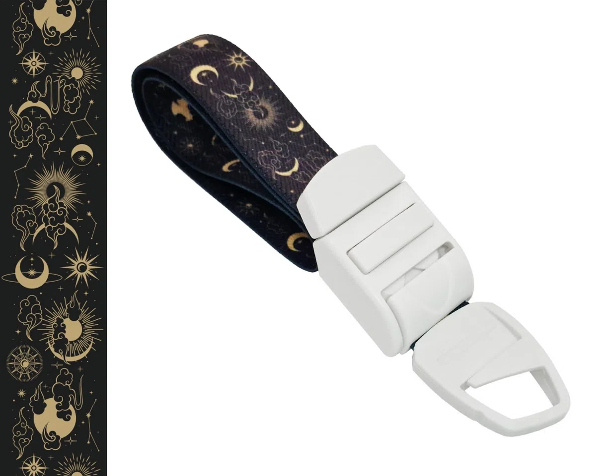 Torniquete médico para enfermera con patrón ASTROLOGY SUN & MOON, liberación rápida y lenta, hebilla de plástico ABS, banda elástica sin látex, perfecto para médicos, estudiantes y