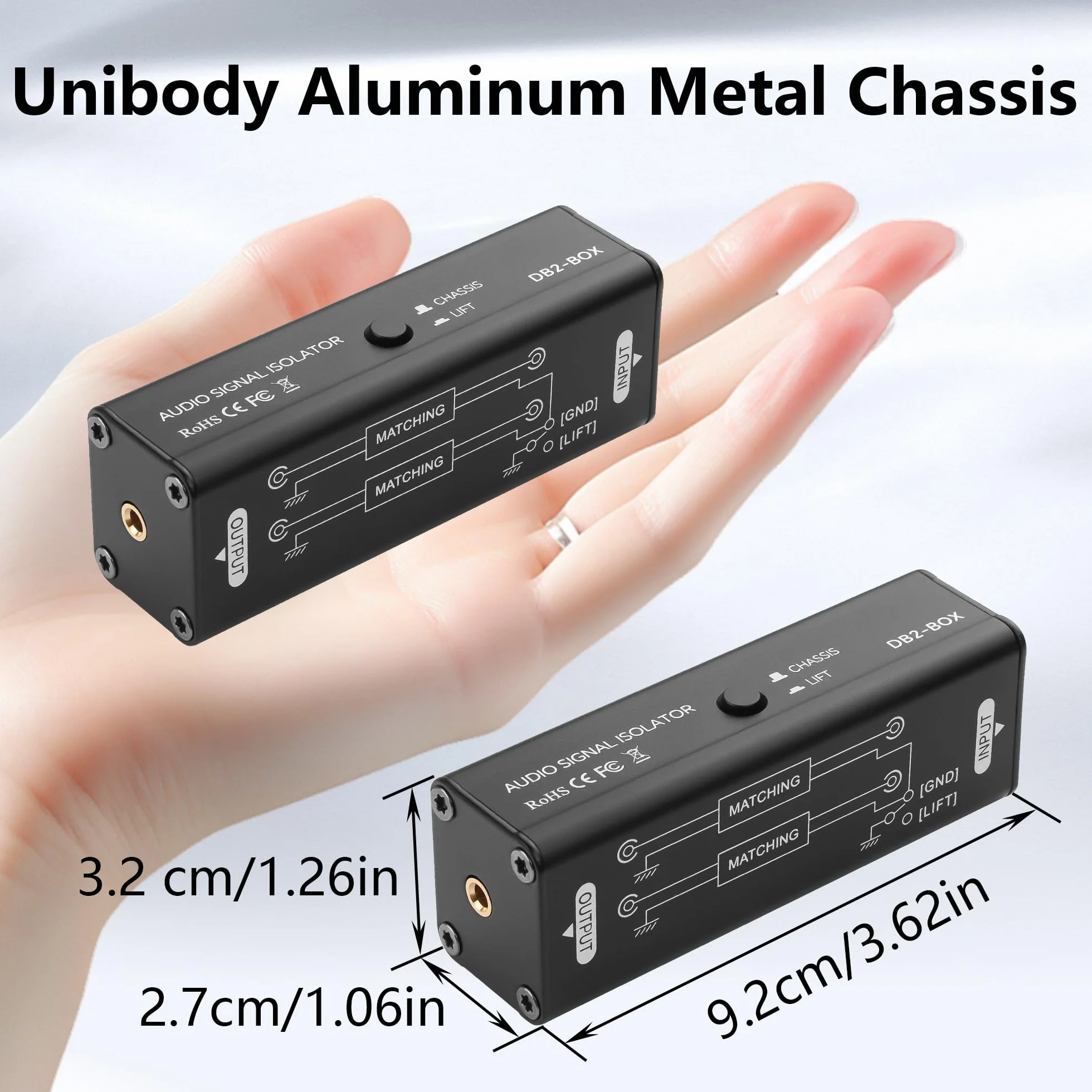 CERRXIAN Aislador de ruido de 3,5 mm, eliminador de zumbidos, aislador de señal de audio de 3,5 mm, elimina las interferencias de ruido, el filtro de ruido elimina el zumbido de bucle de tierra para