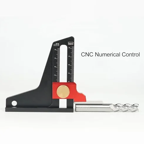 Medidor de Altura de Aleación de Aluminio, Rango de Medición de 0 a 50mm, Herramientas de Carpintería, Regla de Ajuste para Máquina Cortadora de Mesa de Sierra