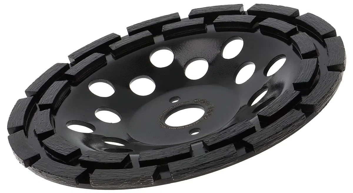PRODIAMANT Muela de copa de diamante Premium 180mm abrasivo universal 180 mm x 22,2 mm muela de doble hilera altura 26 mm aglomerado duro para más vida de la herramienta en material abrasivo