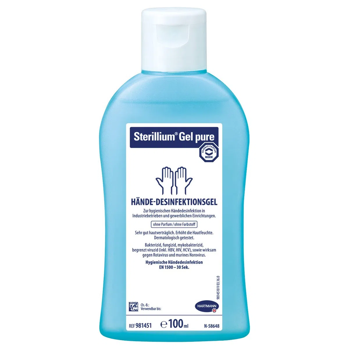 Sterillium® 39240 - Gel desinfectante para manos Sterillium Gel Pure 100 ml