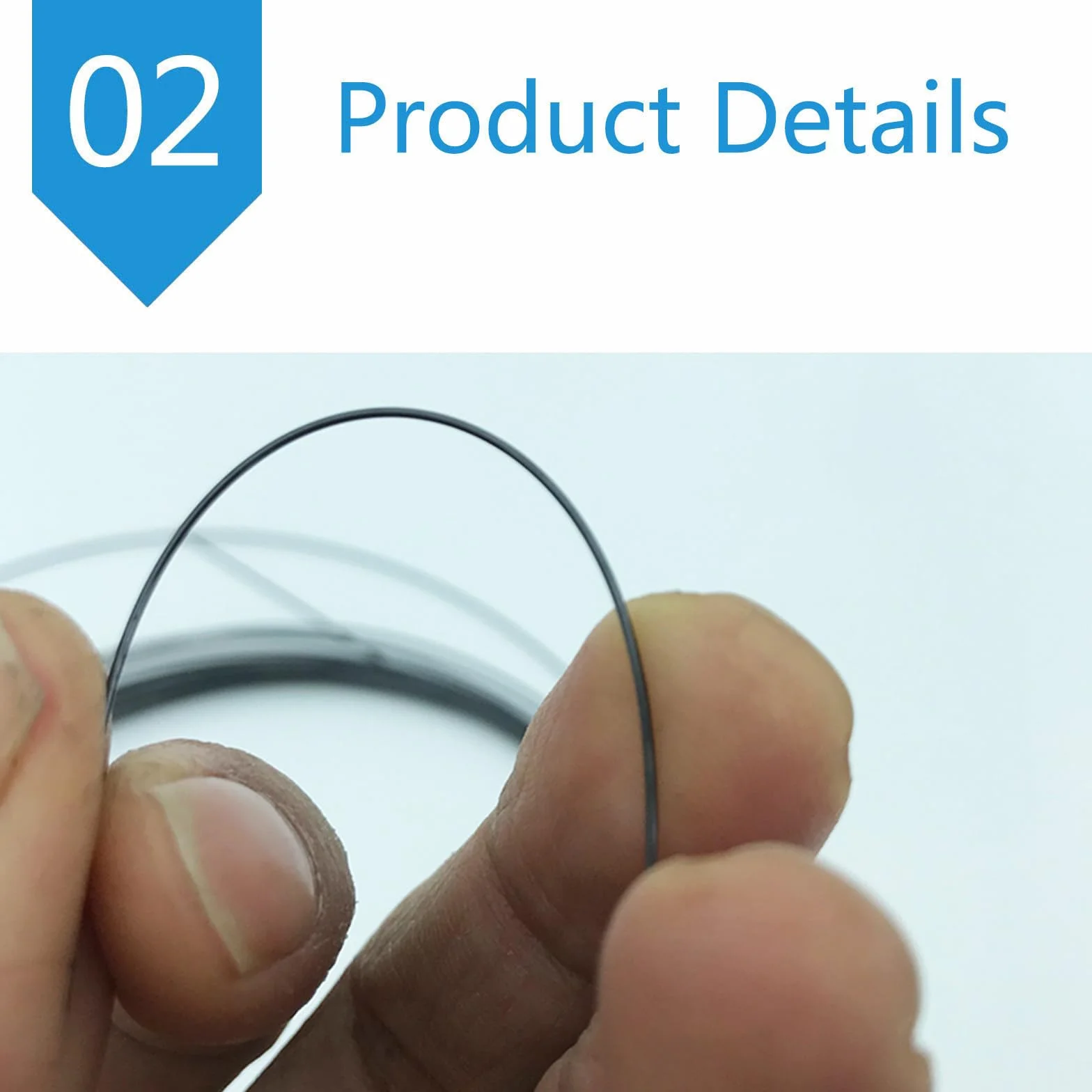 Alambre de Nitinol con Memoria de Forma - Alambre Negro Preentrenado de 1 Metro for Piezas de Hardware, Alta Resistencia al Calor y Superelasticidad(0.1mm)