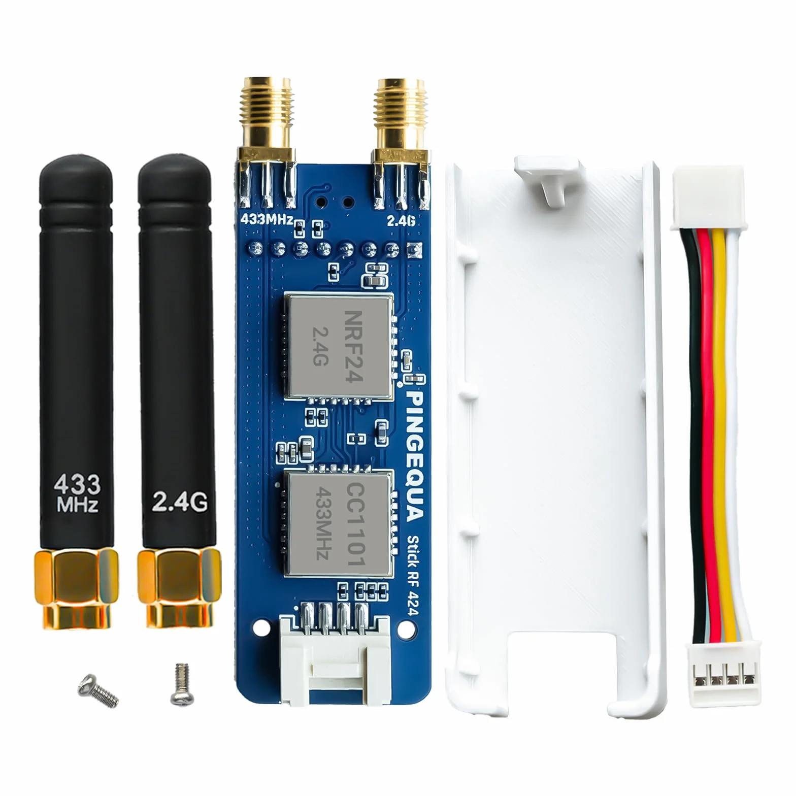 Módulo RF 2 en 1 para M5Stack StickC Plus, soporta NRF24 2.4GHz y CC1101 433MHz, compatible con M5Stack StickCPlus 1.1 y 2 con firmware Bruce (incluye funda impresa en 3D)