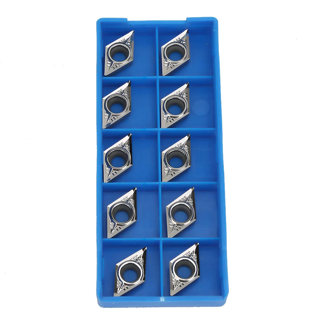 Oumefar 10 Uds DCGT11T304-AK H01 DCGT32.51-AK H01 Insertos de torneado CNC Cortador de torneado de Torno para procesamiento de aleación de Aluminio y Aluminio