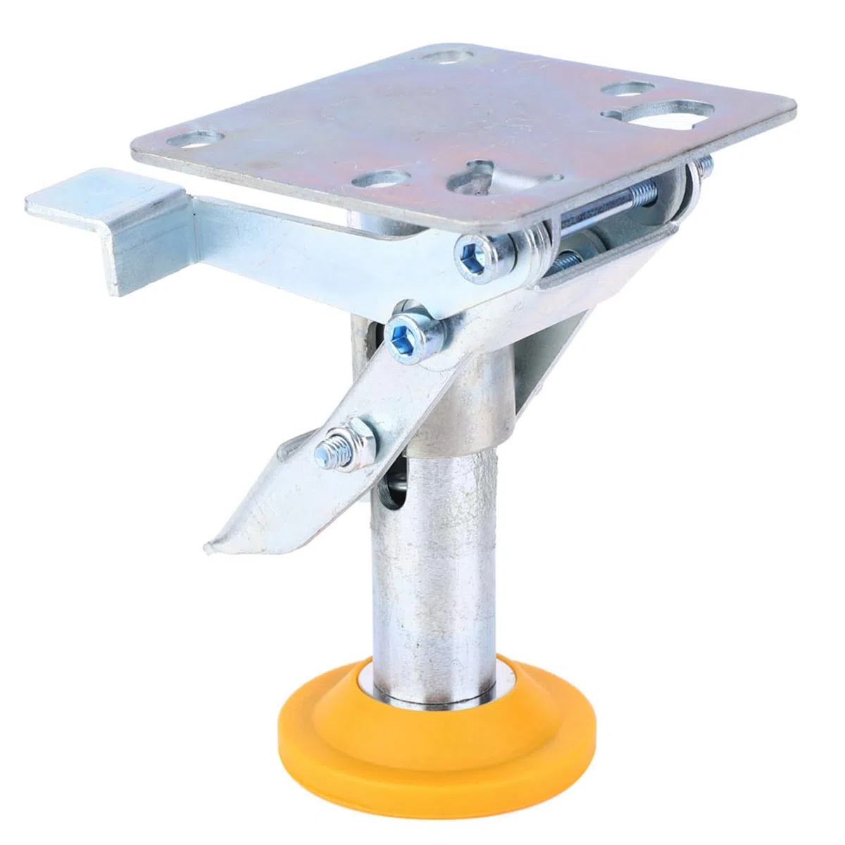 KIMISS Bloqueo de Piso para Ruedas - Lock de Freno de Tranvía con Almohadilla TPU para Ruedas de 4 ", Capacidad de Carga 100 Kg/220.46 Lb - Diseño Galvanizado de Hierro Duradero (X-75-32-3)