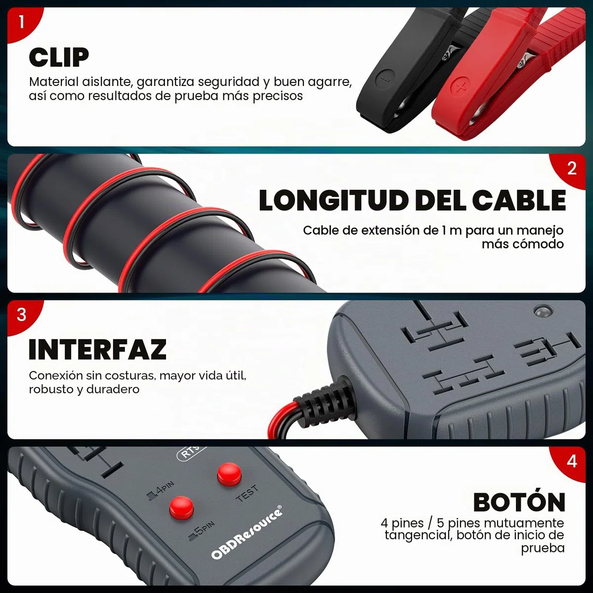 Comprobador De Relés, 12V/24V Herramienta De Diagnóstico De Relé De Coche, Probador De Retransmisión, Para Reparación Automática, Herramienta De Diagnóstico De Relé De Coche