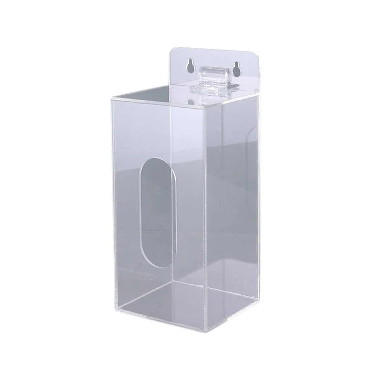 Caja dispensadora de mascarillas y guantes desechables con tapa, dispensador de guantes acrílicos, organizador de montaje en pared acrílico montado en la pared, A