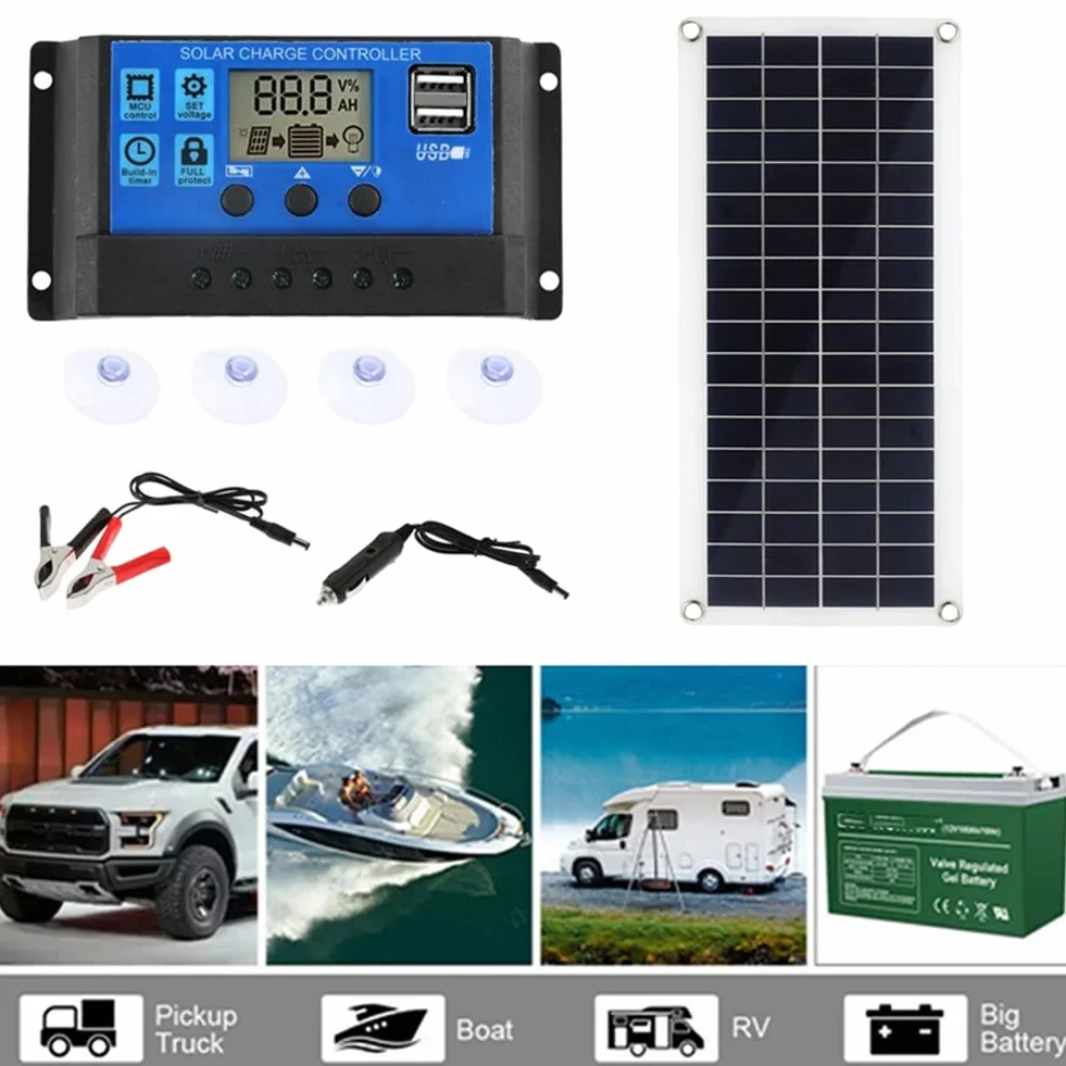 1000 W Solar Panel 12-18 V Solar Cell Panel para Phone RV Car MP3 PAD Charger Outdoor Battery Supply B