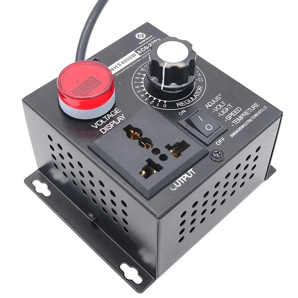 AC 220V 4000W Regulador de Voltaje Ajustable Controlador de Velocidad del Motor Controlador de Control de Ventilador
