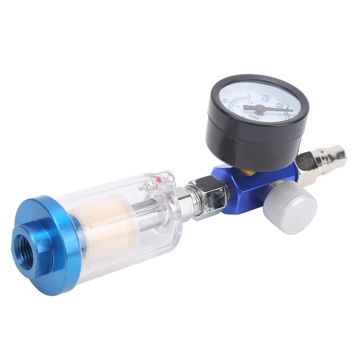 Ejoyous Controlador de Presión del Aire, Reductor de Presión del Regulador de Presión 1/4 Pulgada para el Filtro de Aire de la Pistola de Pulverización con Separador de Agua